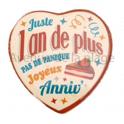 Magnet Coeur 1 An De Plus Idee Cadeau Anniversaire