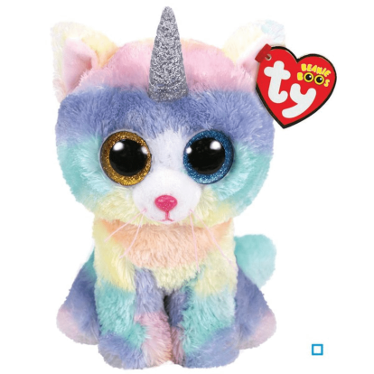 Peluche Ty Beanie Boo S Small Heather Le Chat Licorne Peluches Chat