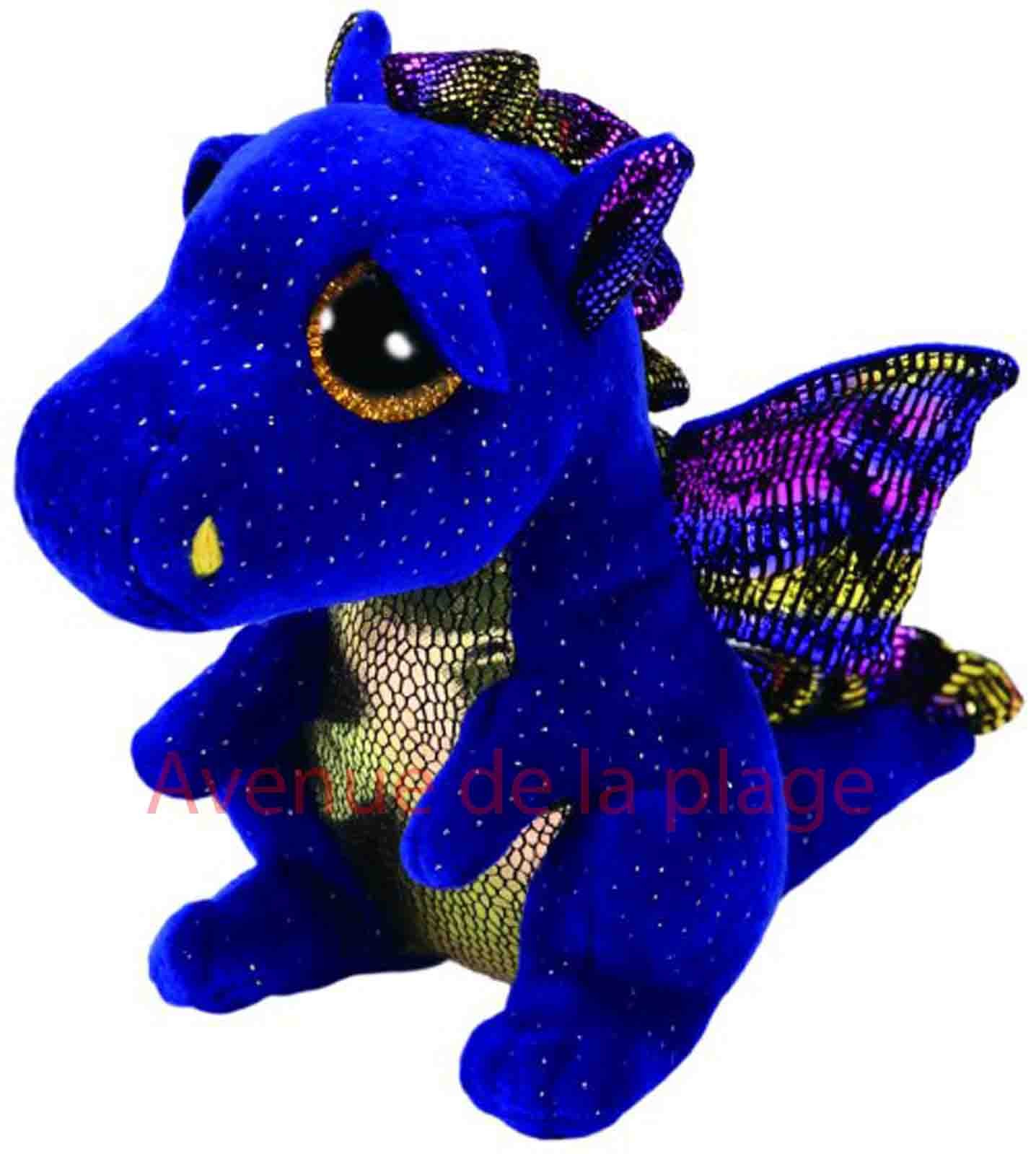 peluche ty dragon bleu