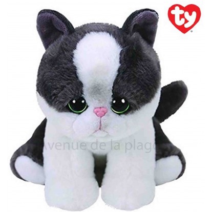 Peluche Ty Original Beanies Yang Le Chat Blanc Et Gris Peluche Chat