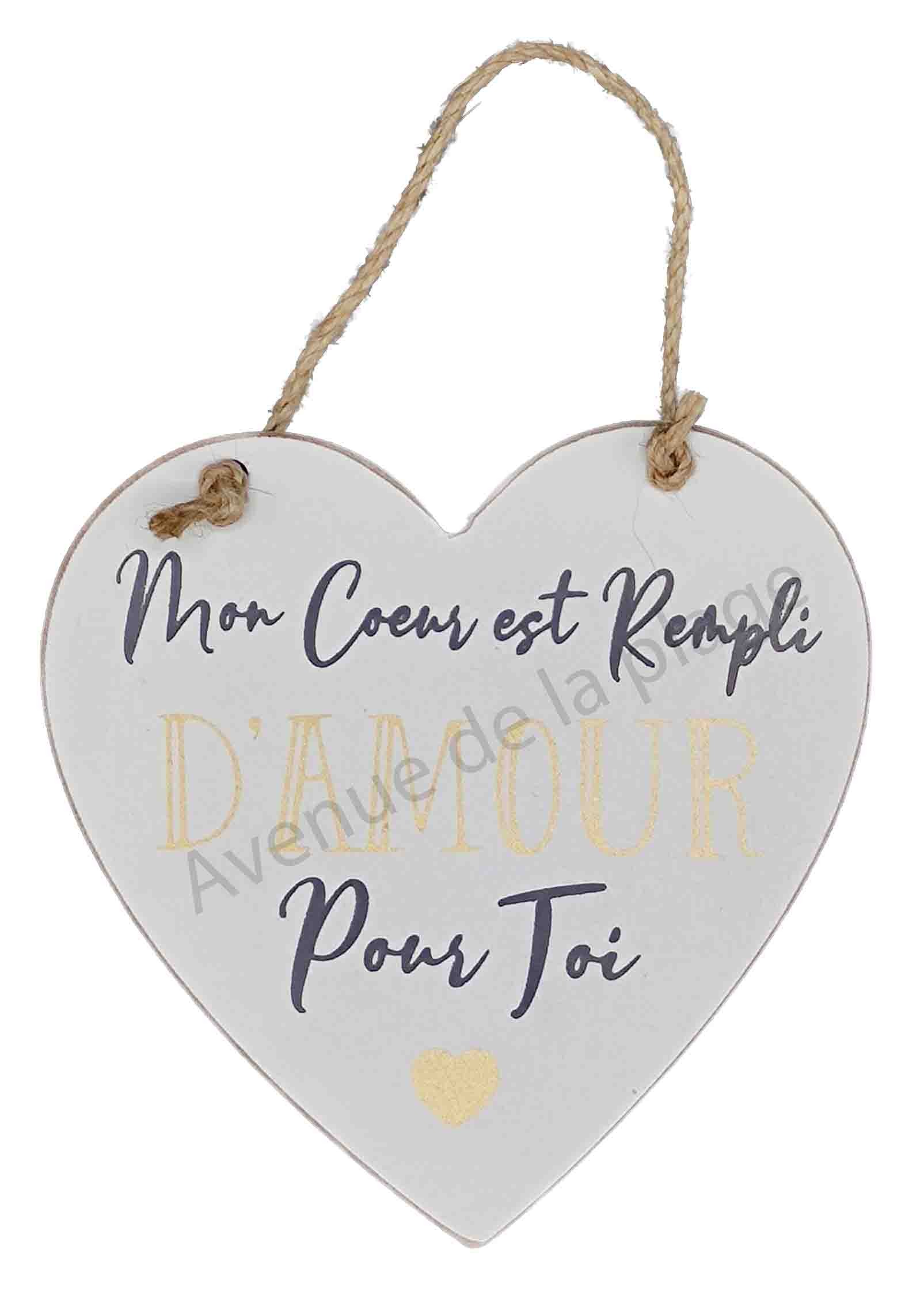 Coeur Message Mon Coeur Est Rempli D Amour Idee Cadeau Amoureux