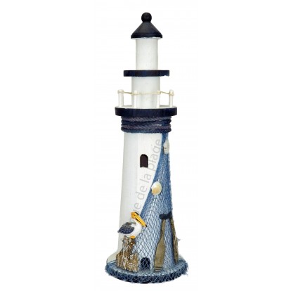 Phare Decoratif 40 Cm En Bois Esprit Marin Pas Cher