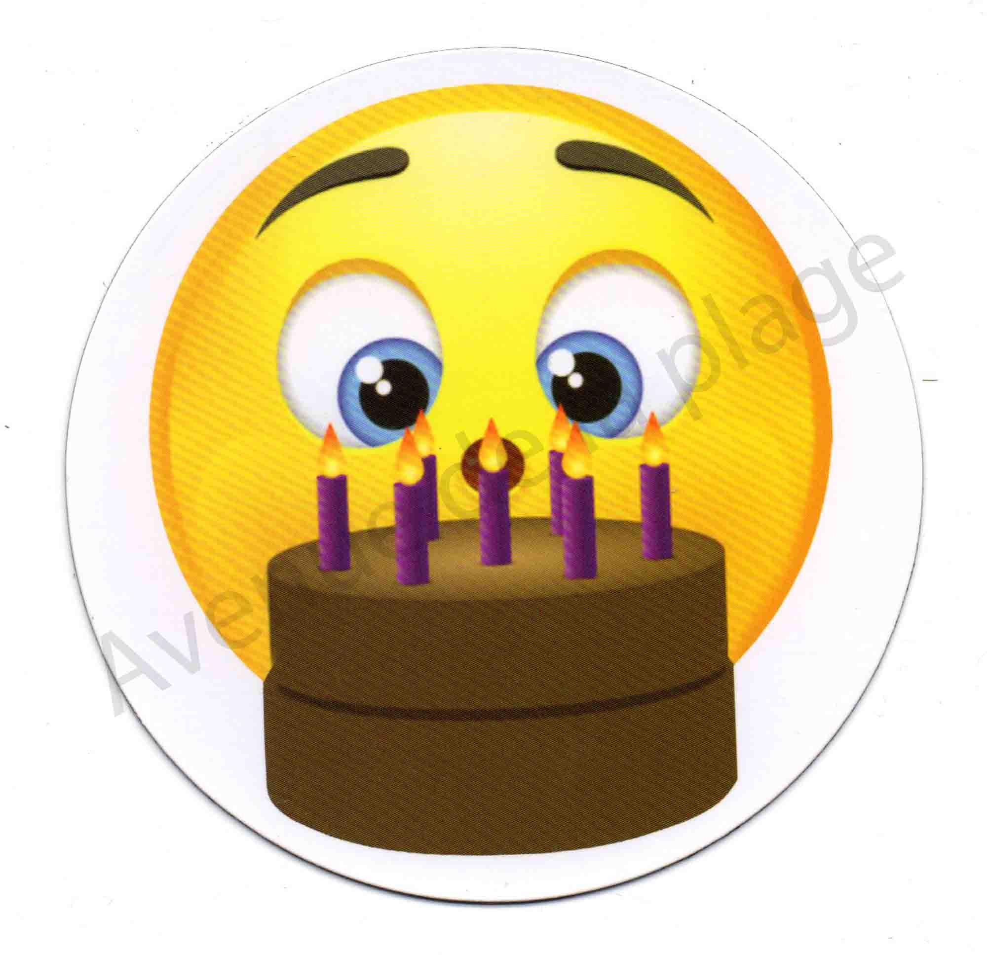 Magnet Emoticone Anniversaire Aimant Emoticone Gateau